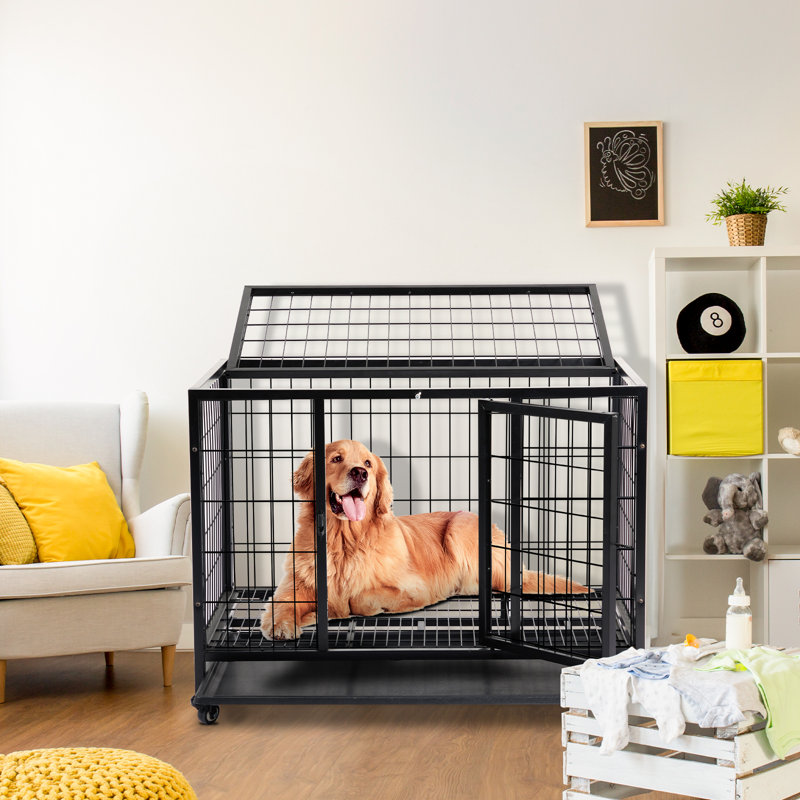 Heavy duty plastic dog crate top